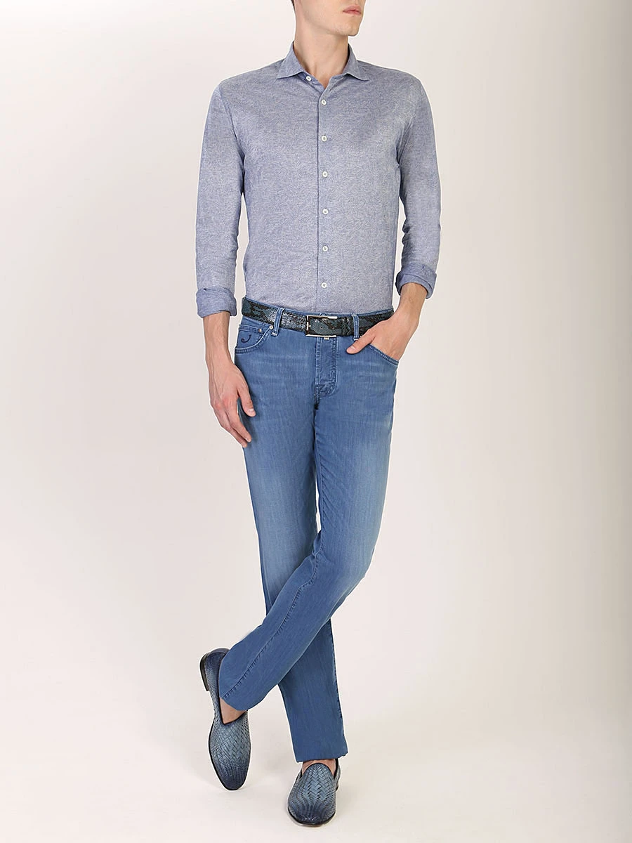 Рубашка хлопковая с принтом