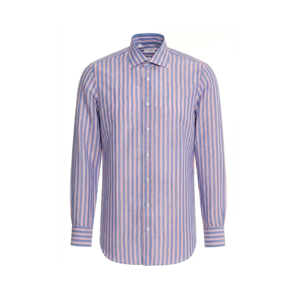 Рубашка Regular Fit из хлопка и льна