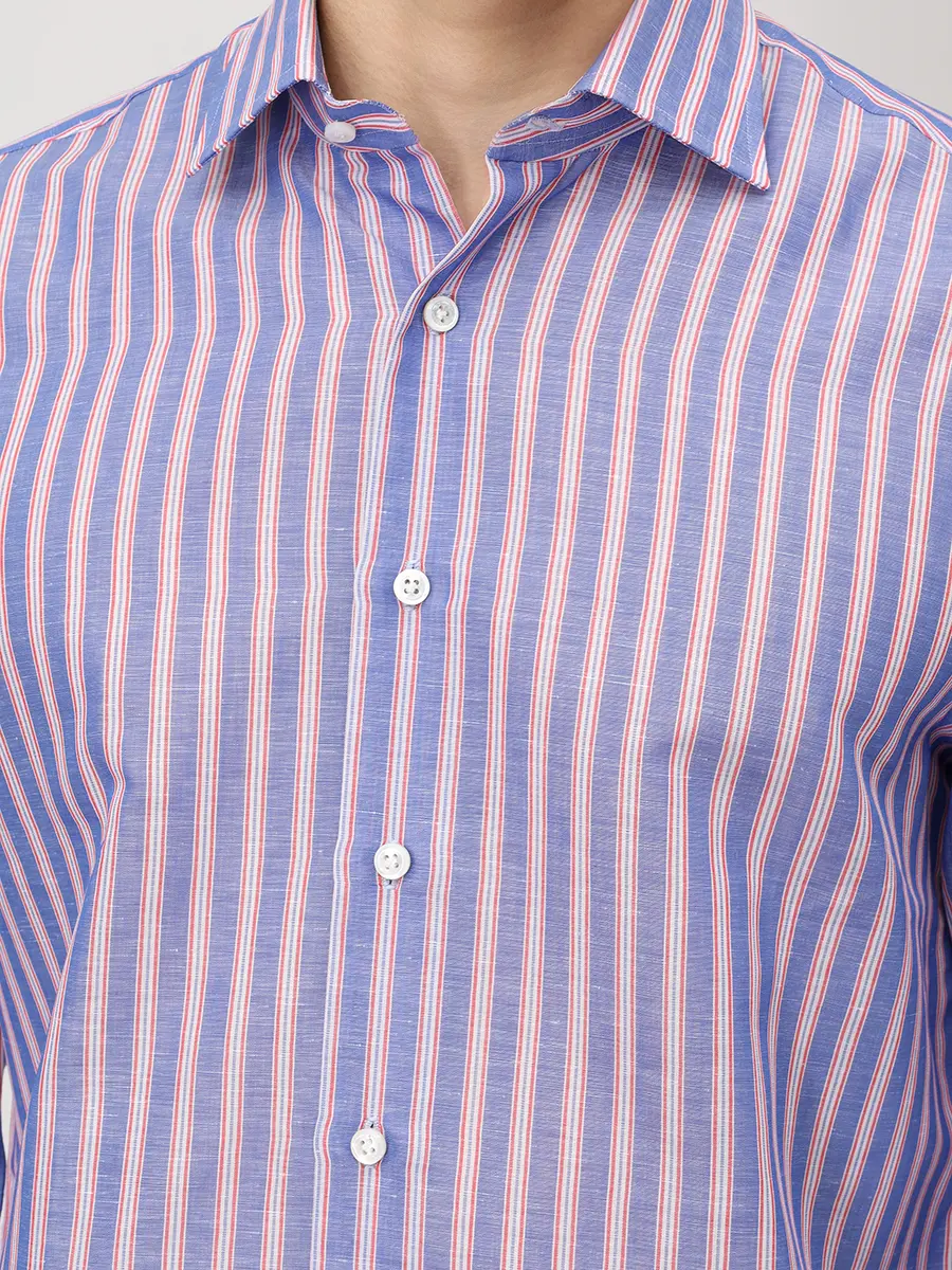 Рубашка Regular Fit из хлопка и льна