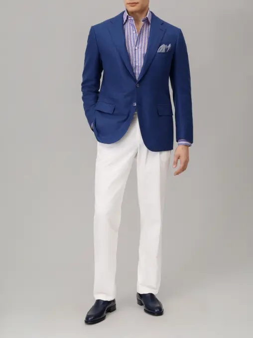 Рубашка Regular Fit из хлопка и льна CESARE ATTOLINI