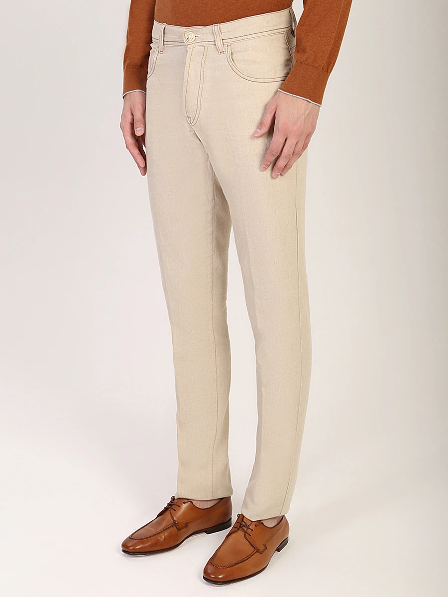 Джинсы хлопковые зауженные