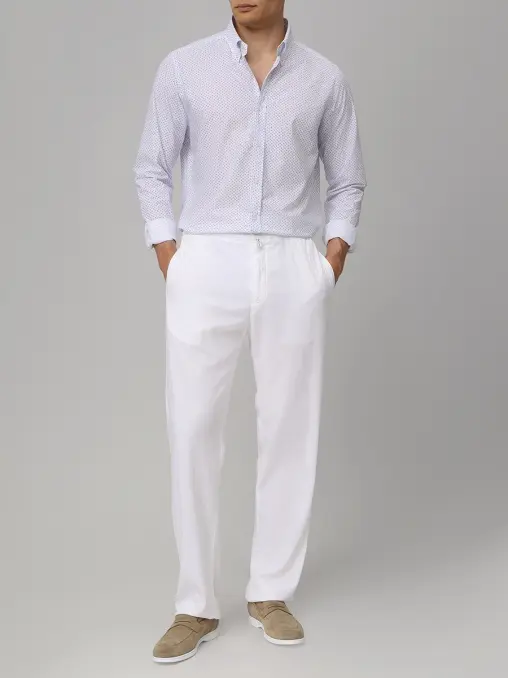 Рубашка Slim Fit хлопковая COLOMBO