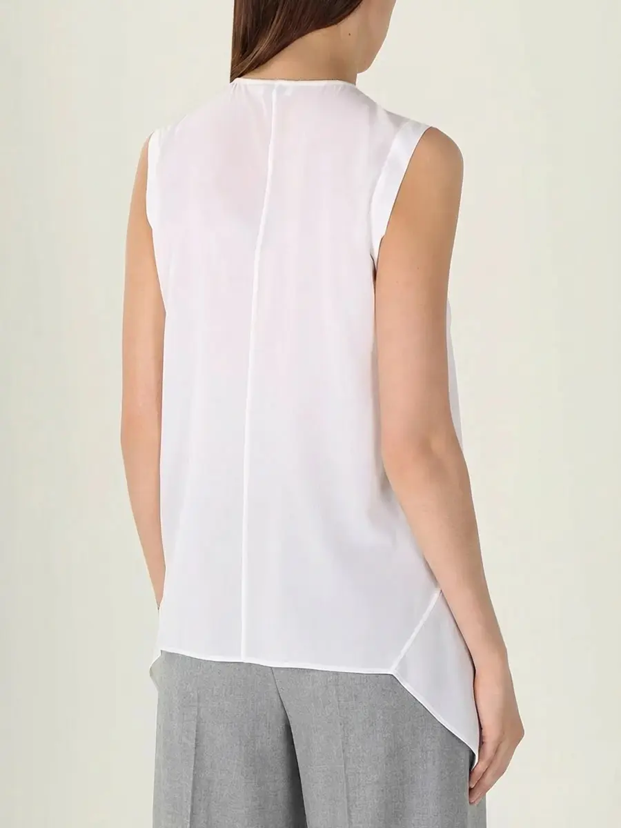 Блуза шелковая асимметричная