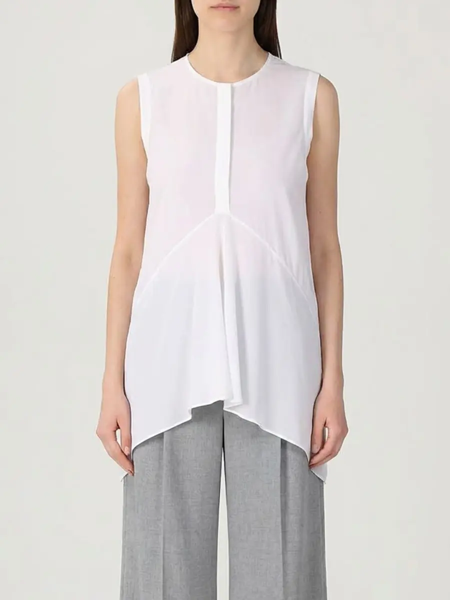 Блуза шелковая асимметричная