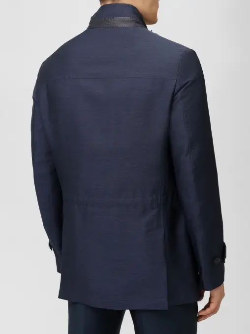 Куртка со вставками из кожи BRIONI