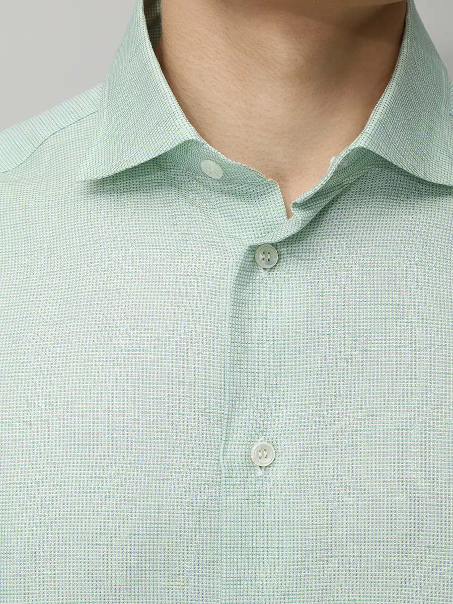 Рубашка Slim Fit изо льна и хлопка