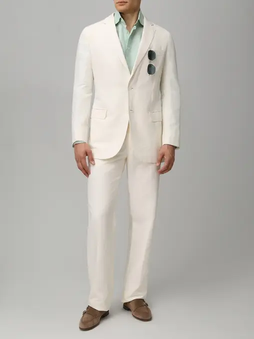 Рубашка Slim Fit изо льна и хлопка BRIONI