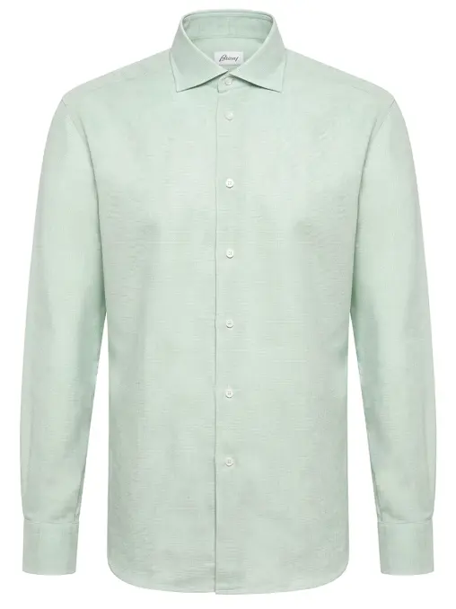 Рубашка Slim Fit изо льна и хлопка BRIONI