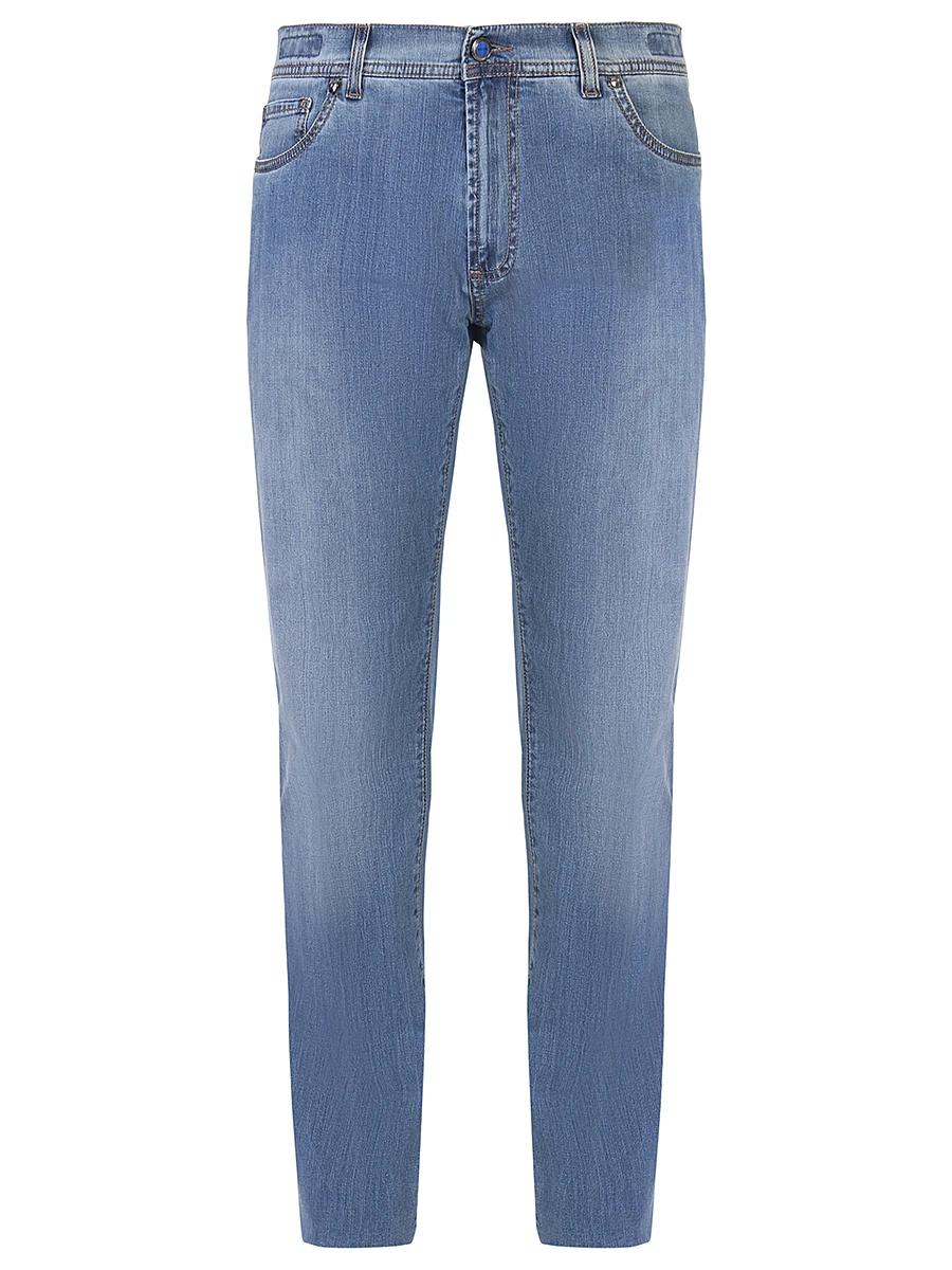 Хлопковые джинсы прямого кроя