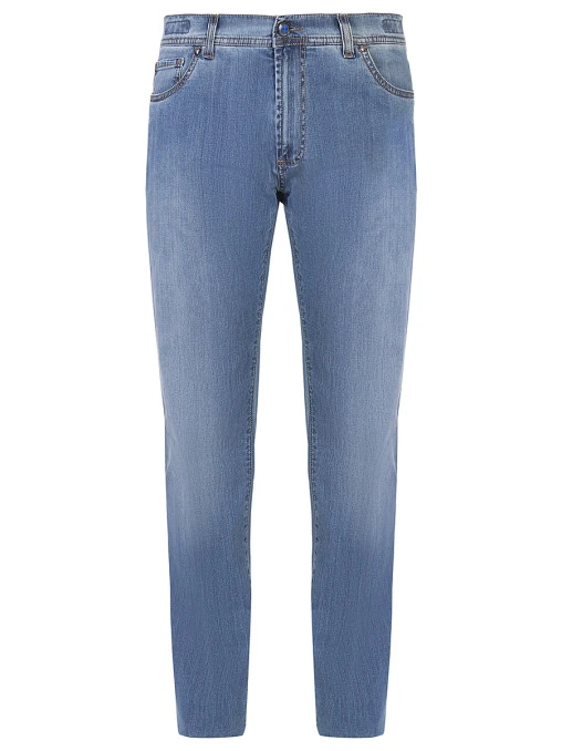 Хлопковые джинсы прямого кроя CESARE ATTOLINI