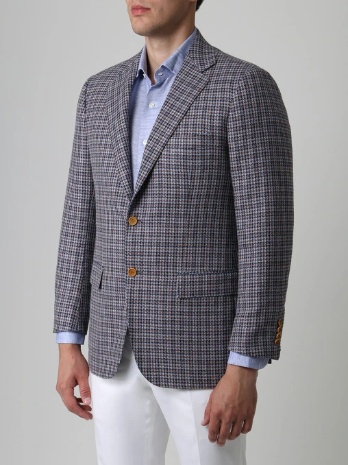 Пиджак кашемировый в клетку KITON