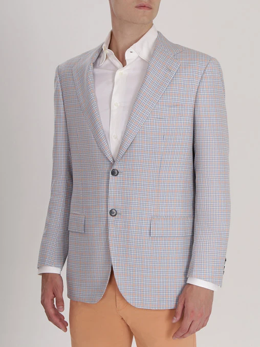 Пиджак кашемировый в клетку KITON