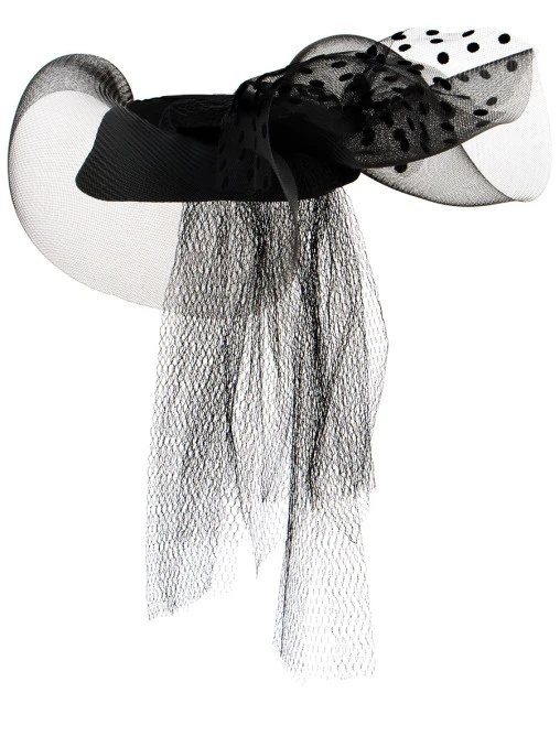 Шляпка с вуалью-сеткой CELINE