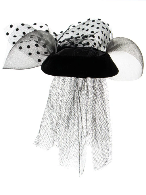 Шляпка с вуалью-сеткой CELINE