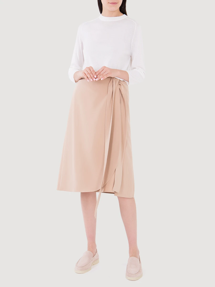 Шелковая юбка-миди