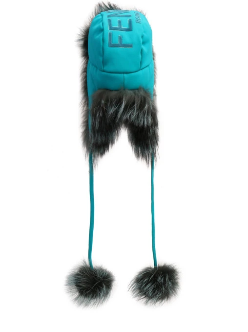 Шапка с помпонами FENDI