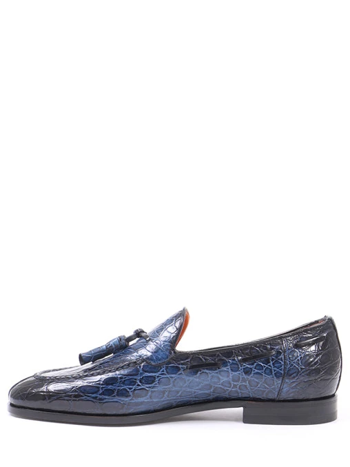 Лоферы из кожи каймана SANTONI