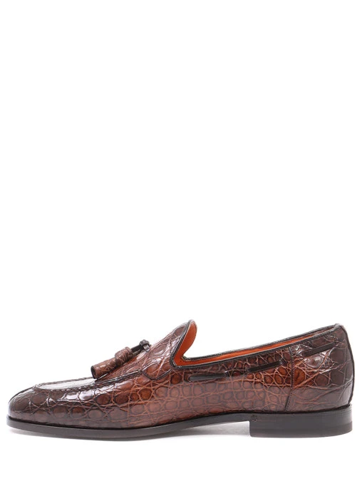 Лоферы из кожи каймана SANTONI