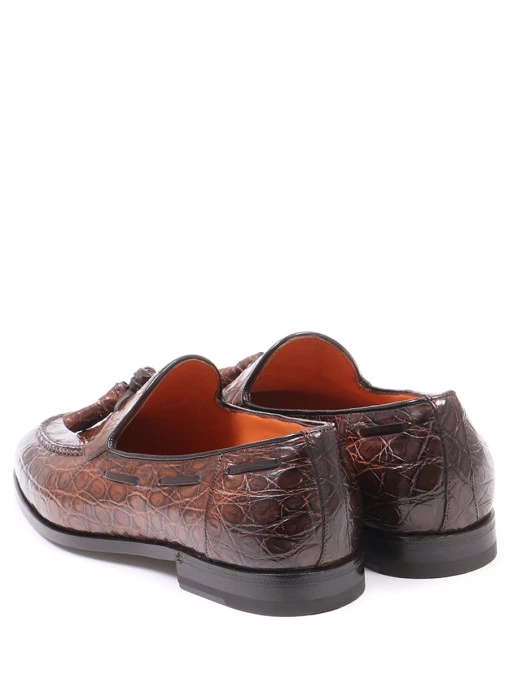 Лоферы из кожи каймана SANTONI