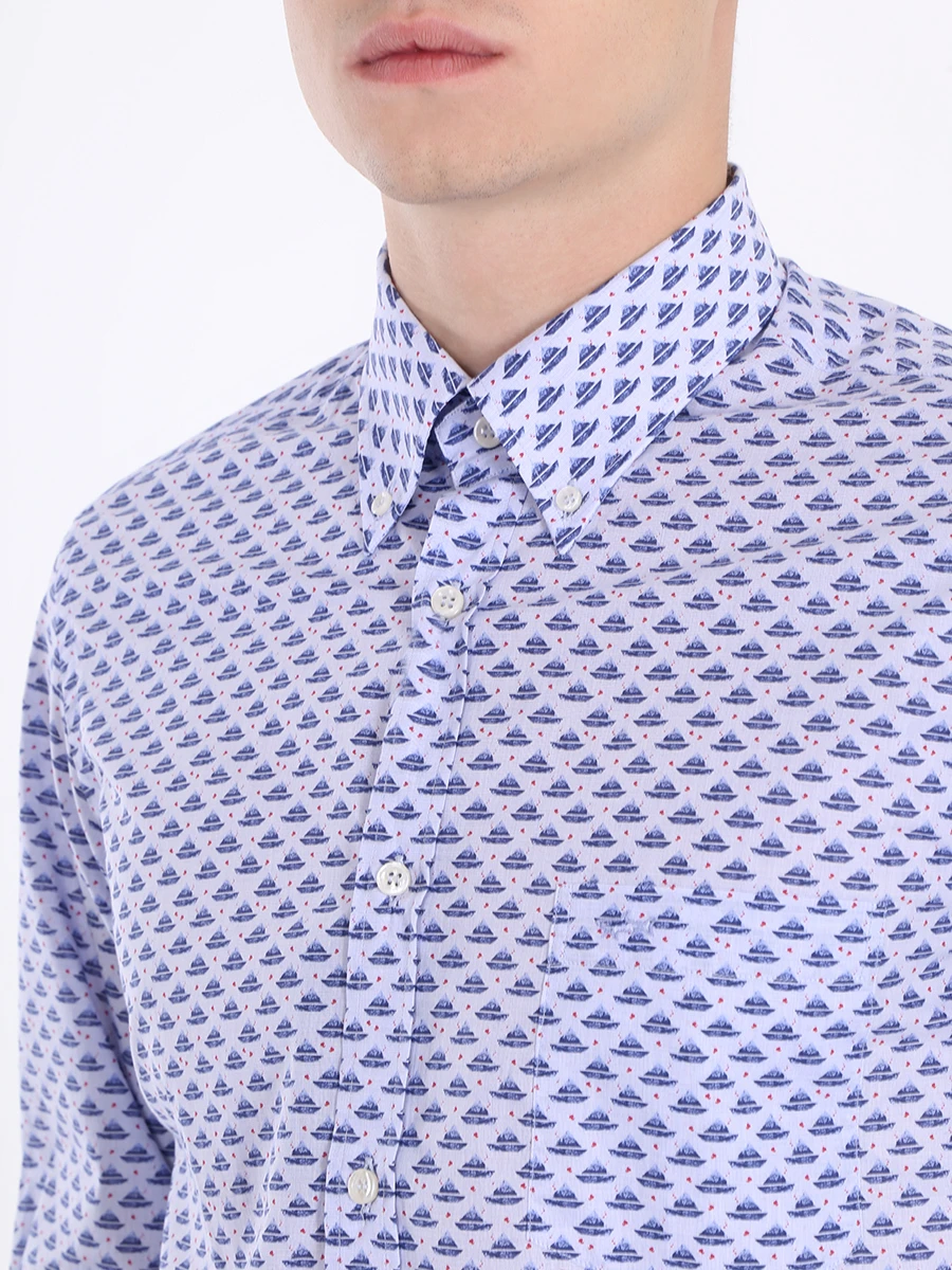 Хлопковая рубашка с принтом