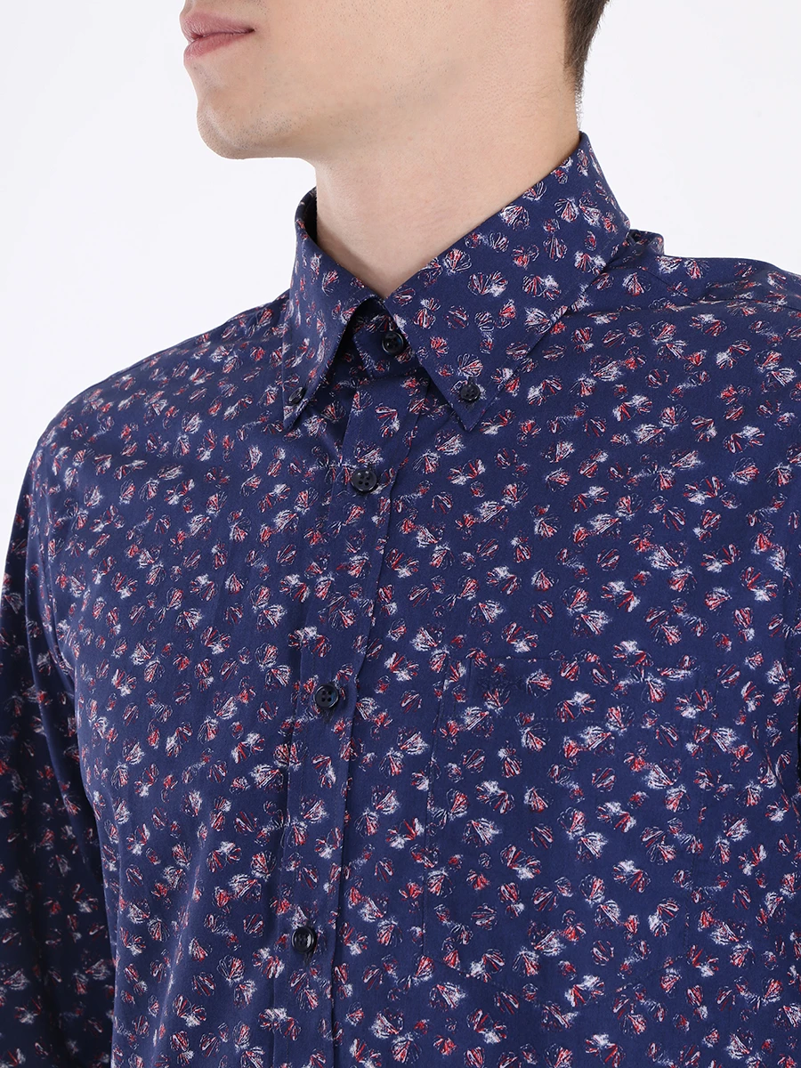 Хлопковая рубашка с принтом