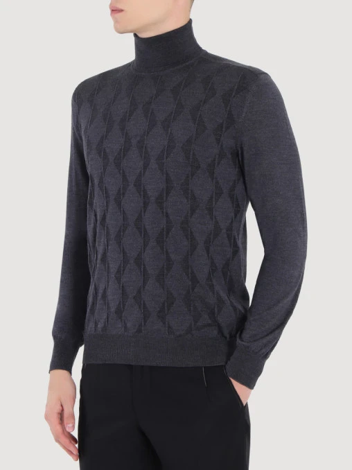 Водолазка из смесовой шерсти BERTOLO LUXURY MENSWEAR