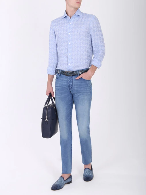 Льняная рубашка BARBA NAPOLI