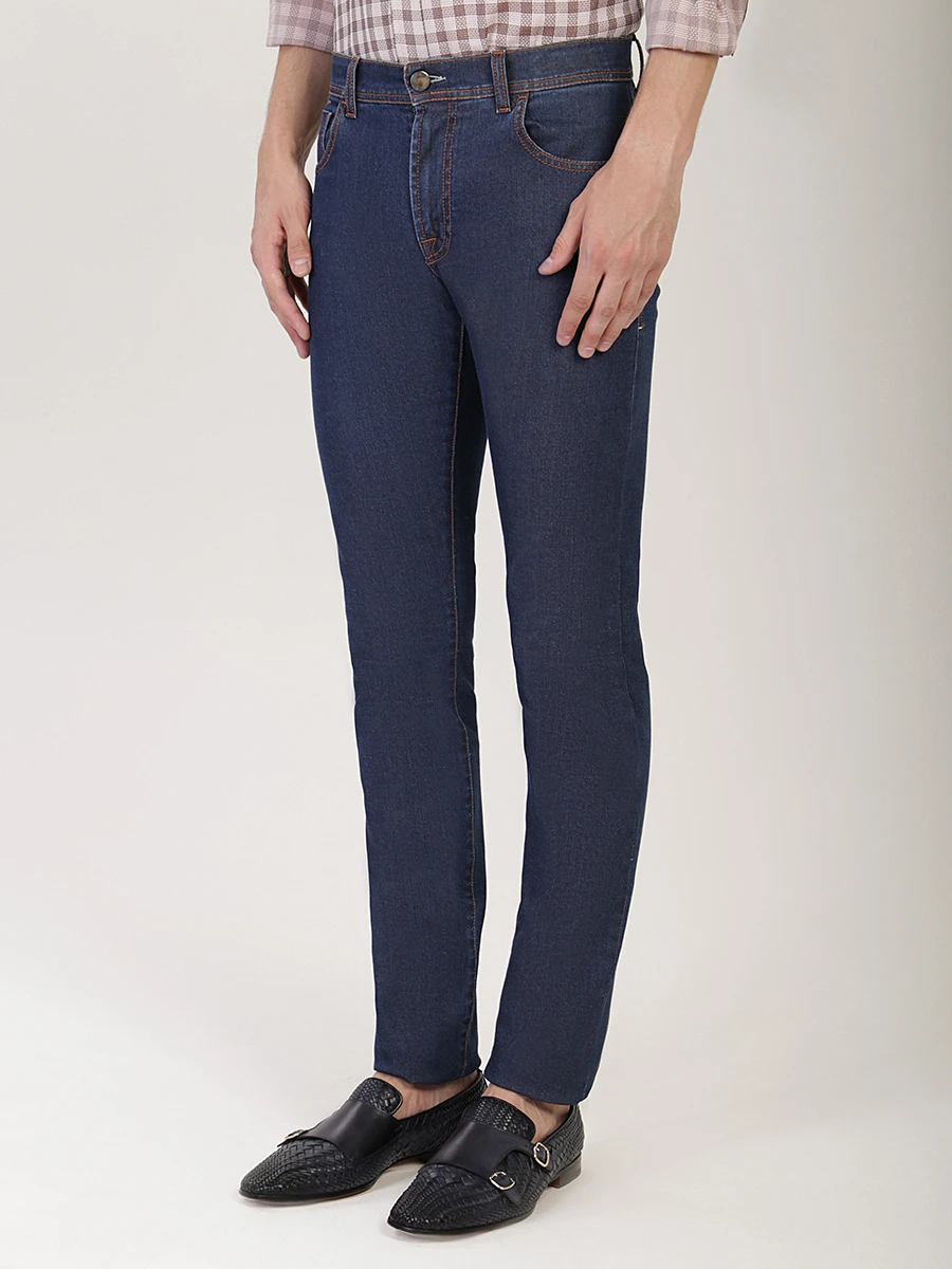 Джинсы прямого кроя хлопковые