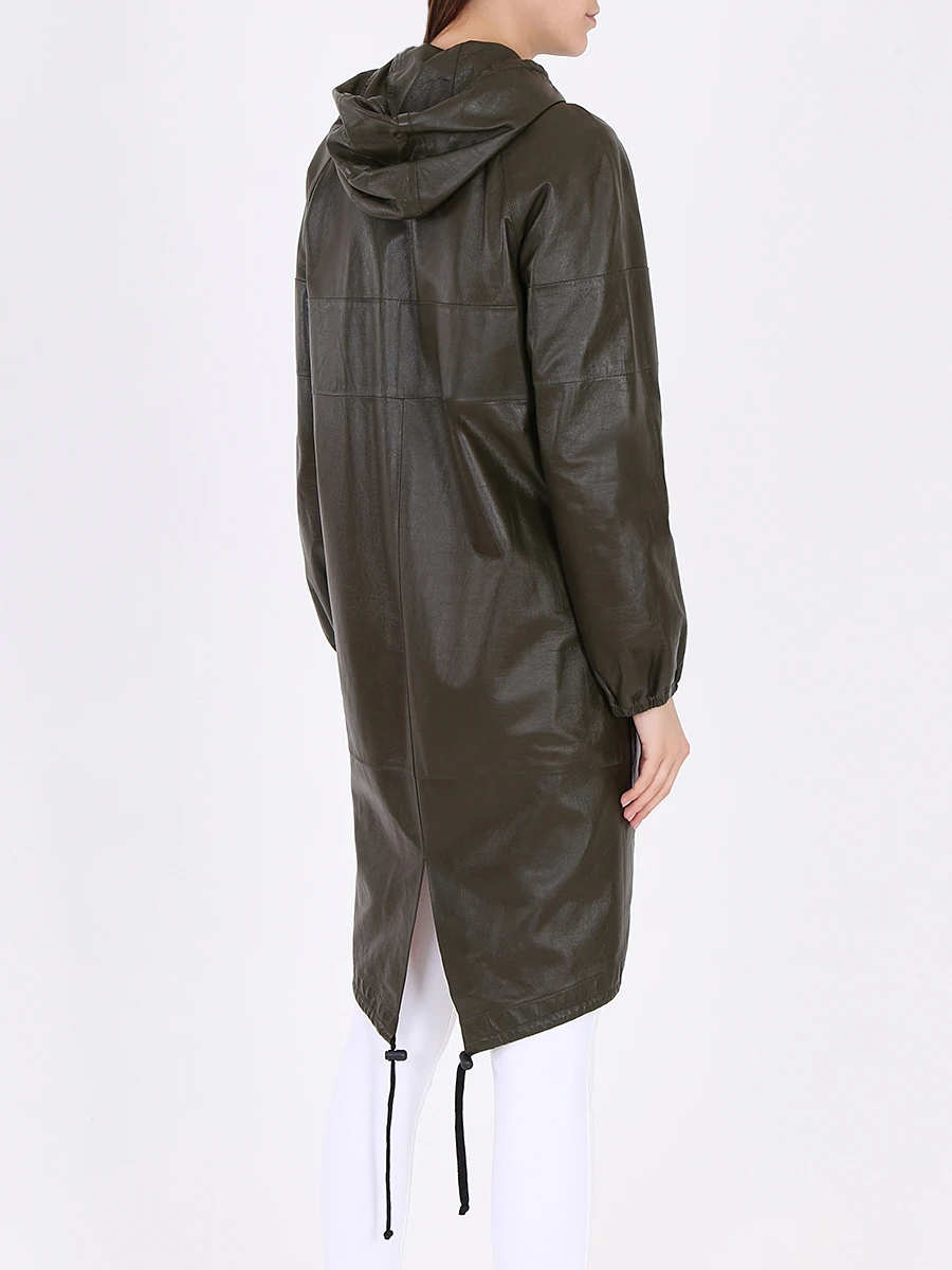 Парка-плащ кожаная