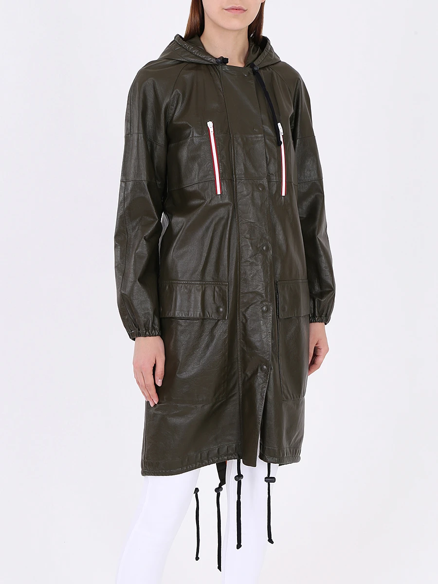 Парка-плащ кожаная