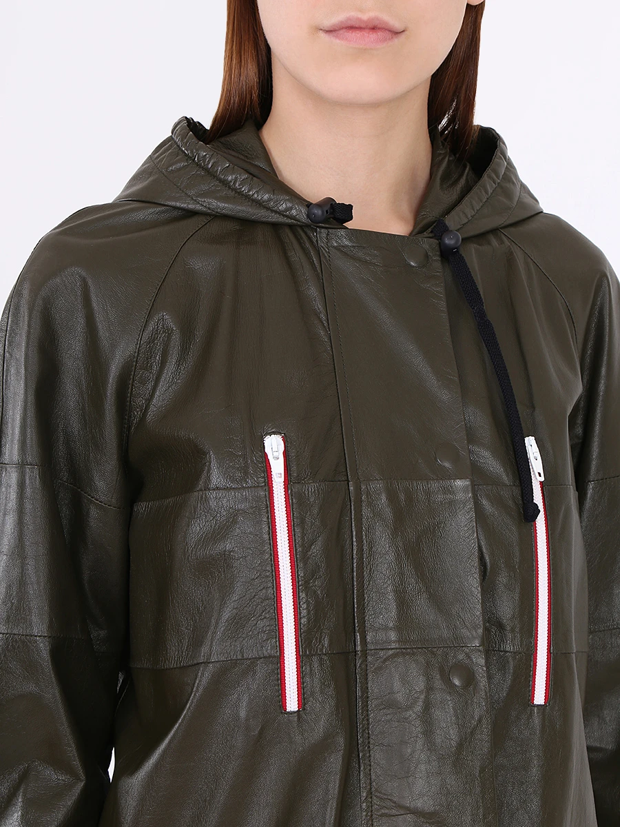 Парка-плащ кожаная