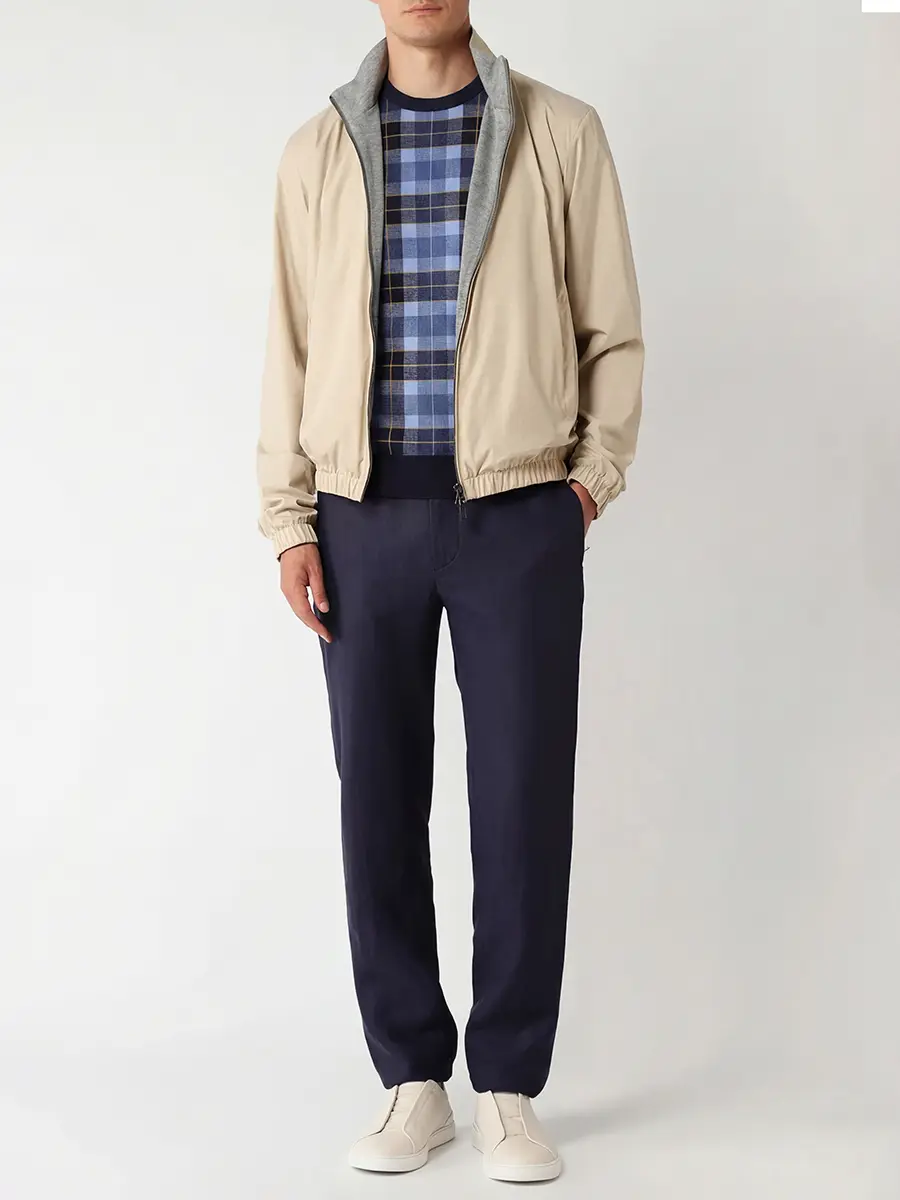 Кашемировый джемпер в клетку