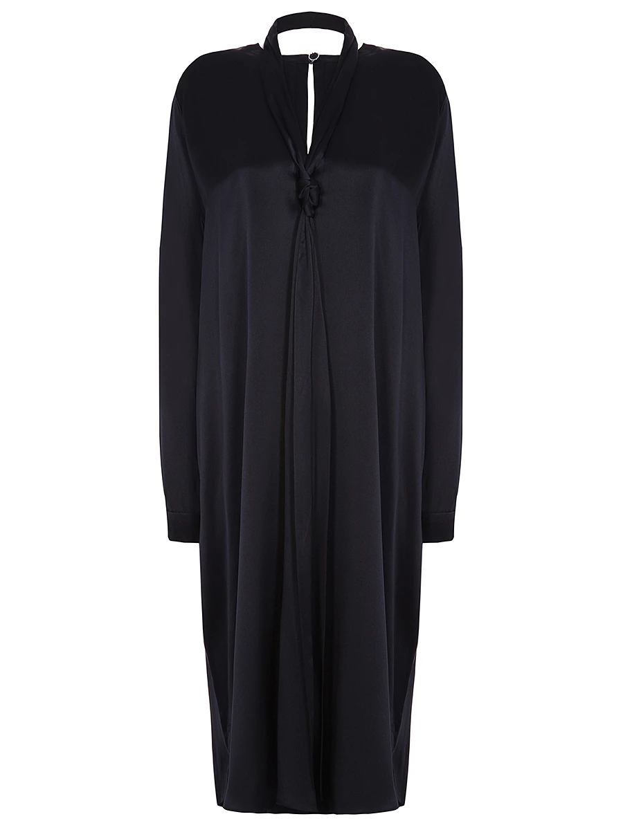 Шелковое платье-миди с поясом