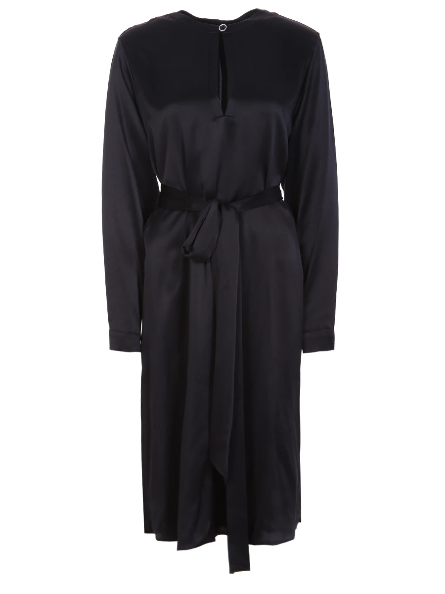 Шелковое платье-миди с поясом