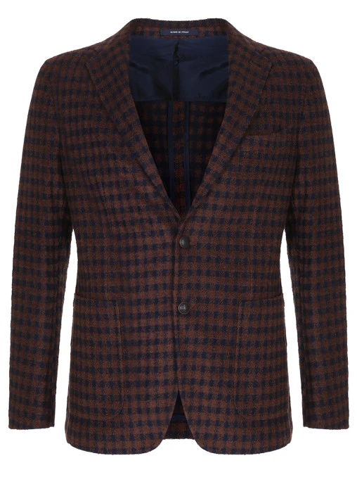 Пиджак шерстяной в клетку TAGLIATORE