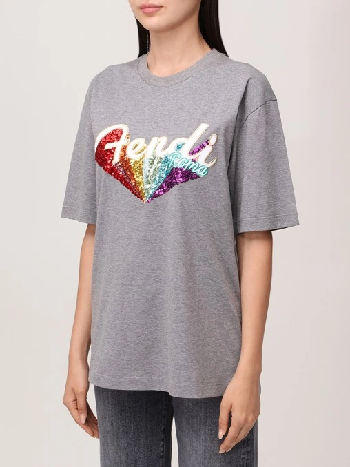 Футболка хлопковая FENDI