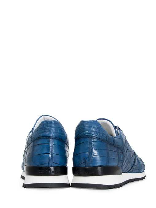 Кроссовки из кожи крокодила KITON