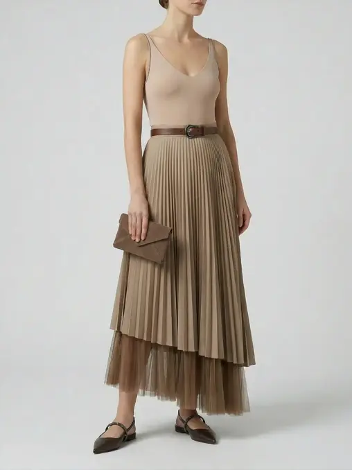 Юбка плиссированная BRUNELLO CUCINELLI