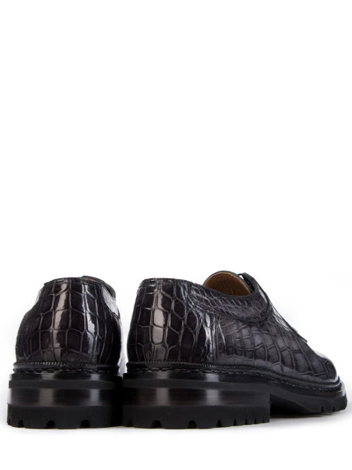 Дерби из кожи крокодила SANTONI