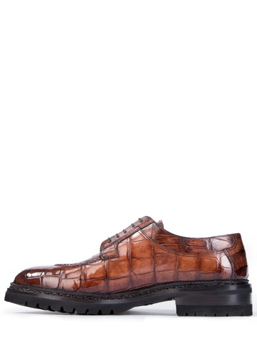 Дерби из кожи крокодила SANTONI