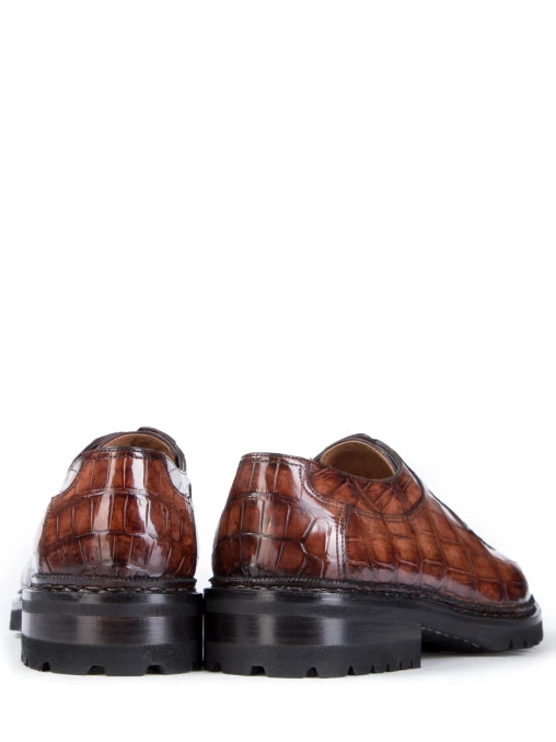 Дерби из кожи крокодила SANTONI