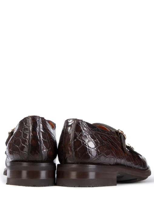 Монки из кожи крокодила SANTONI