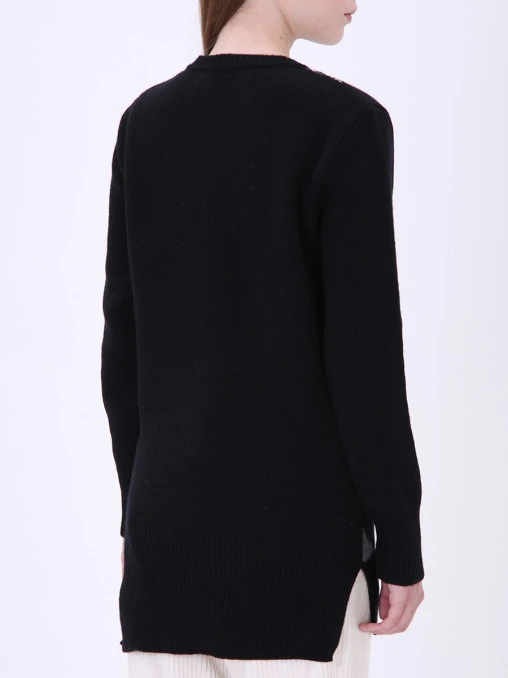 Свитер шерстяной с вышивкой ERMANNO SCERVINO