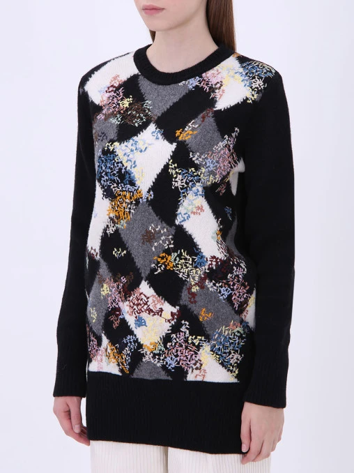 Свитер шерстяной с вышивкой ERMANNO SCERVINO