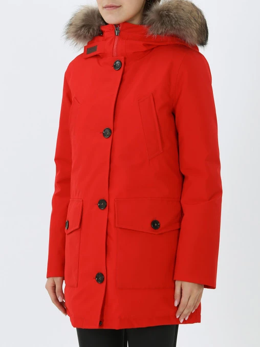 Пуховик с меховой отделкой WOOLRICH