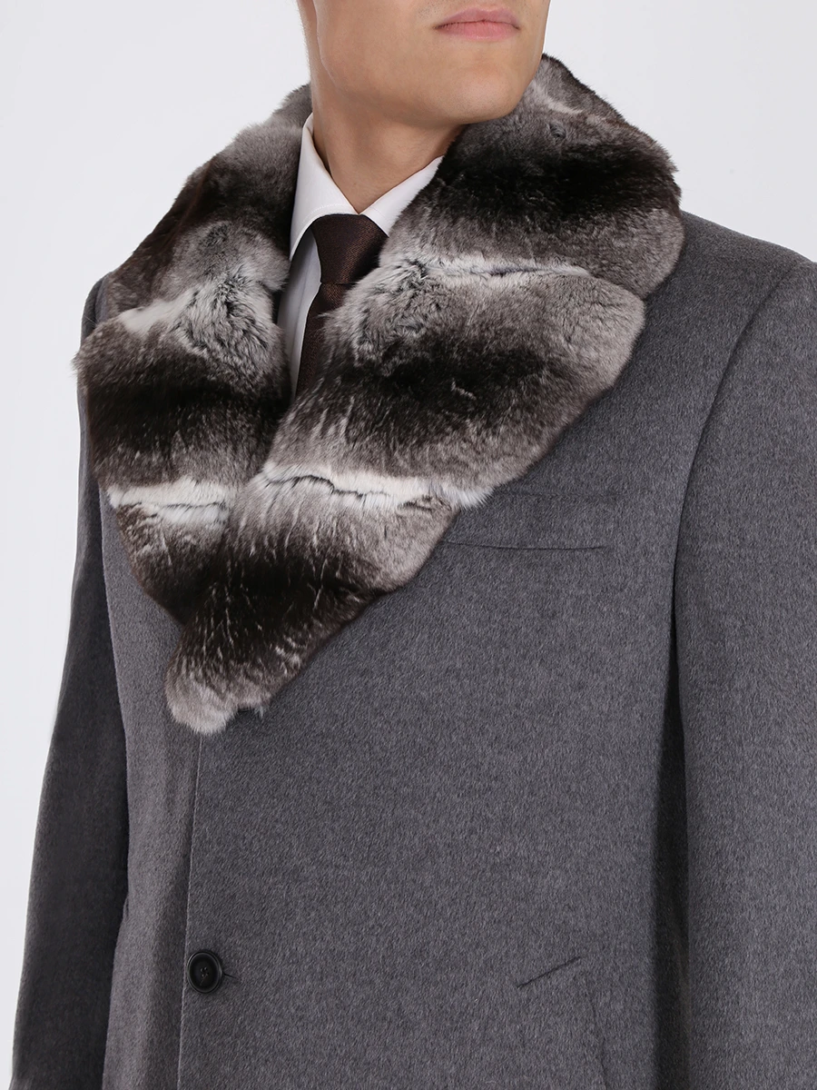 Кашемировое пальто с мехом