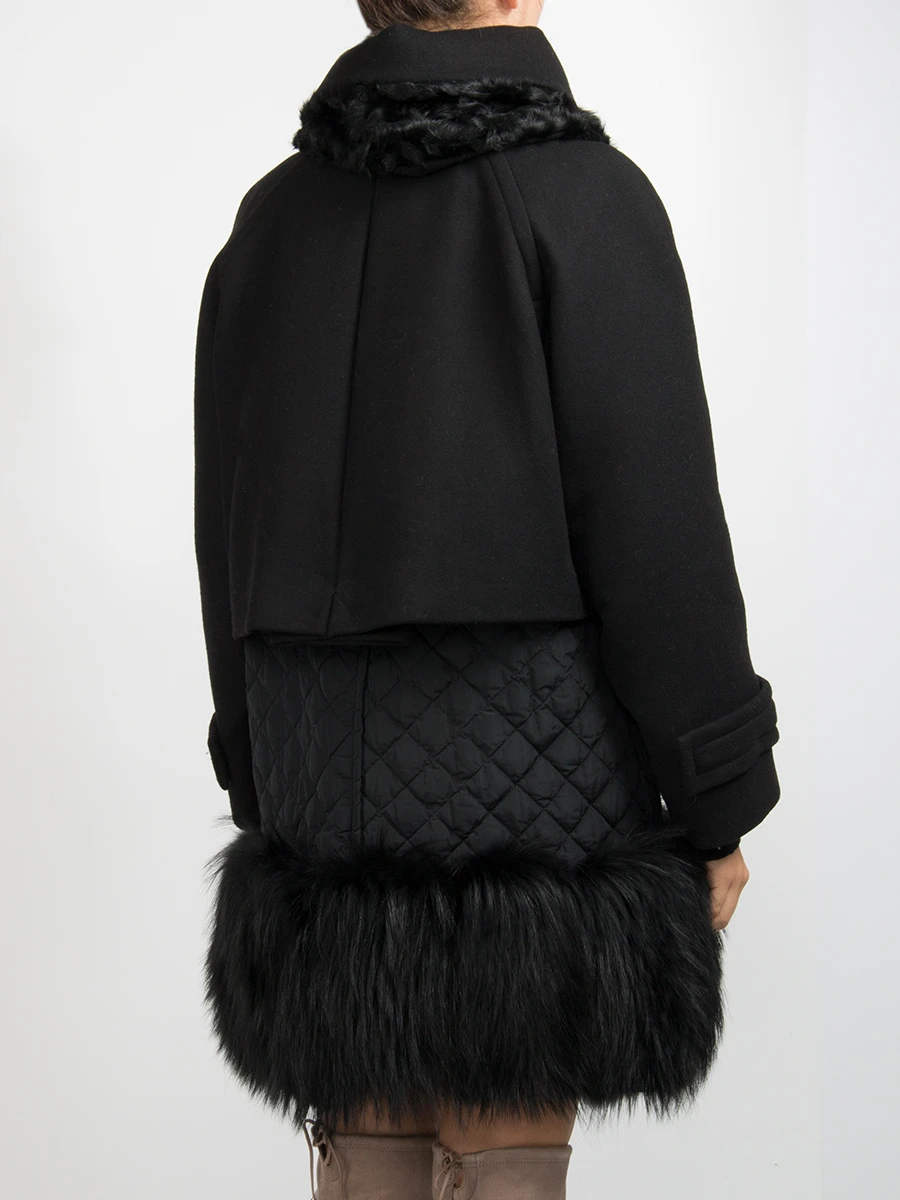 Комбинированное пальто