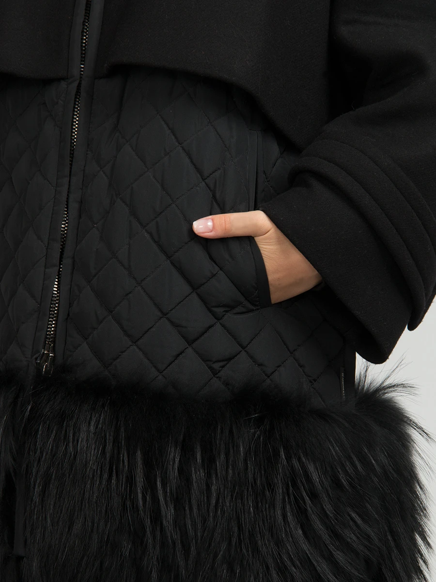 Комбинированное пальто