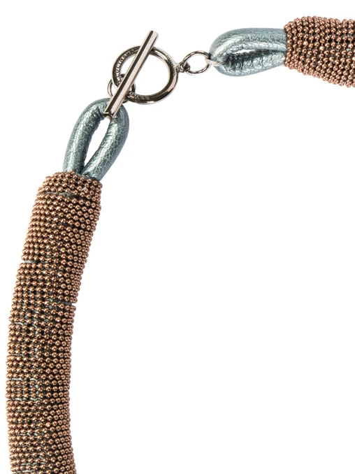 Кожаное ожерелье с декором BRUNELLO CUCINELLI