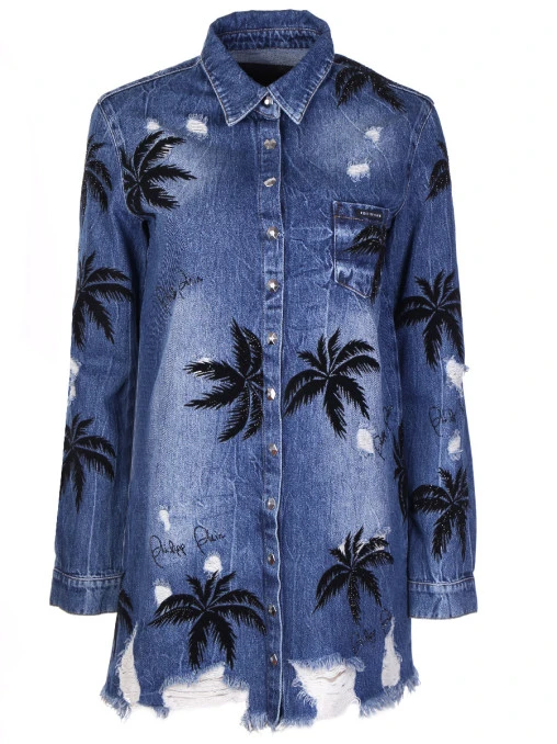 Удлиненная рубашка Aloha Plein PHILIPP PLEIN